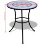 Blue and white mosaic terrace bistro table 60 cm by vidaXL, Garden tables - Ref: Foro24-41530, Price: 88,14 €, Discount: %