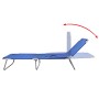 Folding steel sun lounger with blue powder coating by vidaXL, Loungers - Ref: Foro24-41477, Price: 58,99 €, Discount: %