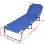 Folding steel sun lounger with blue powder coating by vidaXL, Loungers - Ref: Foro24-41477, Price: 58,99 €, Discount: %