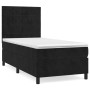 Box spring bed with black velvet mattress 100x200 cm by vidaXL, Beds and slatted bases - Ref: Foro24-3143009, Price: 352,11 €...