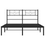 Estructura de cama con cabecero metal negro 135x190 cm de vidaXL, Camas y somieres - Ref: Foro24-355266, Precio: 95,99 €, Des...