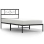 Bed frame with black metal headboard 80x200 cm by vidaXL, Beds and slatted bases - Ref: Foro24-355258, Price: 63,99 €, Discou...