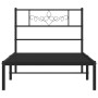 Estructura de cama con cabecero metal negro 80x200 cm de vidaXL, Camas y somieres - Ref: Foro24-355258, Precio: 63,30 €, Desc...