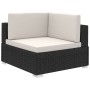 Set muebles de jardín 6 piezas y cojines ratán sintético negro de vidaXL, Conjuntos de jardín - Ref: Foro24-41257, Precio: 45...