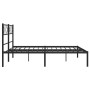 Bed frame with black metal headboard 120x190 cm by vidaXL, Beds and slatted bases - Ref: Foro24-372274, Price: 85,99 €, Disco...