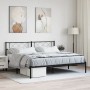 Bed frame with black metal headboard 180x200 cm by vidaXL, Beds and slatted bases - Ref: Foro24-372281, Price: 130,56 €, Disc...