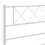 Estructura de cama de metal con cabecero blanca 135x190 cm de vidaXL, Camas y somieres - Ref: Foro24-372325, Precio: 88,04 €,...