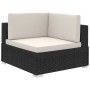 Set de muebles de jardín 8 pzas y cojines ratán sintético negro de vidaXL, Conjuntos de jardín - Ref: Foro24-41271, Precio: 7...