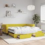 Sofá cama nido con cajones terciopelo amarillo 100x200 cm de , Camas y somieres - Ref: Foro24-3197855, Precio: 574,39 €, Desc...