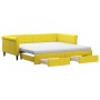 Sofá cama nido con cajones terciopelo amarillo 100x200 cm de , Camas y somieres - Ref: Foro24-3197855, Precio: 574,39 €, Desc...