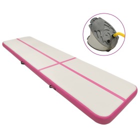 Inflatable gymnastics mat with pink PVC pump 700x100x20 cm by , Pilates and yoga mats - Ref: Foro24-92688, Price: 314,25 €, D...