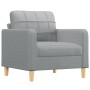 Sofagarnitur mit Kissen 3-teilig aus hellgrauem Stoff von , Sofas - Ref: Foro24-3201258, Preis: 704,37 €, Rabatt: %