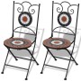 Folding bistro chairs 2 pcs terracotta and white ceramic by vidaXL, Garden chairs - Ref: Foro24-41535, Price: 132,50 €, Disco...