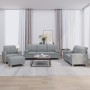 Sofa set with cushions 4 pieces light gray fabric by , Sofas - Ref: Foro24-3201266, Price: 773,48 €, Discount: %