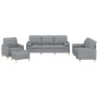 Sofagarnitur mit Kissen 4-teilig aus hellgrauem Stoff von , Sofas - Ref: Foro24-3201266, Preis: 773,48 €, Rabatt: %