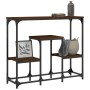 Oak brown engineered wood console table 89.5x28x76 cm by , Side tables - Ref: Foro24-833387, Price: 37,27 €, Discount: %