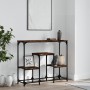 Smoked oak engineered wood console table 89.5x28x76 cm by , Side tables - Ref: Foro24-833385, Price: 50,42 €, Discount: %