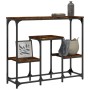 Smoked oak engineered wood console table 89.5x28x76 cm by , Side tables - Ref: Foro24-833385, Price: 50,42 €, Discount: %