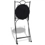 Folding bistro garden chairs 2 pcs ceramic black and white by vidaXL, Garden chairs - Ref: Foro24-41533, Price: 128,39 €, Dis...