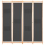 4-panel gray fabric divider screen 160x170x4 cm by , Room dividers - Ref: Foro24-248176, Price: 71,99 €, Discount: %