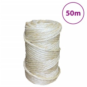 100% sisal rope 4 mm 50 m by , Ropes and metal cords - Ref: Foro24-155008, Price: 13,85 €, Discount: %