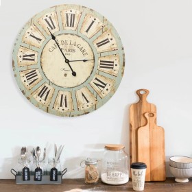 Multicolor MDF wall clock 60 cm by , Wall clocks - Ref: Foro24-325183, Price: 44,99 €, Discount: %