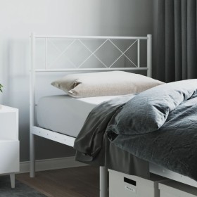 Cabecero de metal blanco 75 cm de , Cabeceros y pies de cama - Ref: Foro24-372352, Precio: 20,99 €, Descuento: %