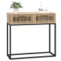 Mesa consola hierro y madera contrachapada 80x30x75 cm de , Mesas auxiliares - Ref: Foro24-352105, Precio: 83,87 €, Descuento: %