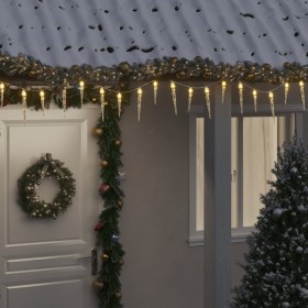 Weihnachts-Eiszapfenlichter 100 LED warmweißes Acryl PVC 10 m von , Weihnachtsbeleuchtung - Ref: Foro24-356227, Preis: 32,48 ...