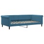 Sofa bed with blue velvet mattress 100x200 cm by , Beds and slatted bases - Ref: Foro24-3197753, Price: 343,56 €, Discount: %