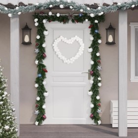 Corona de bolas de Navidad poliestireno blanco 175 cm de , Adornos festivos - Ref: Foro24-356137, Precio: 26,99 €, Descuento: %