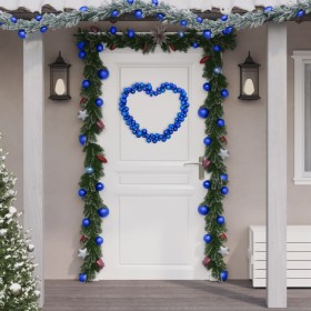 Blue polystyrene Christmas ball wreath 175 cm by , Festive decorations - Ref: Foro24-356140, Price: 29,99 €, Discount: %