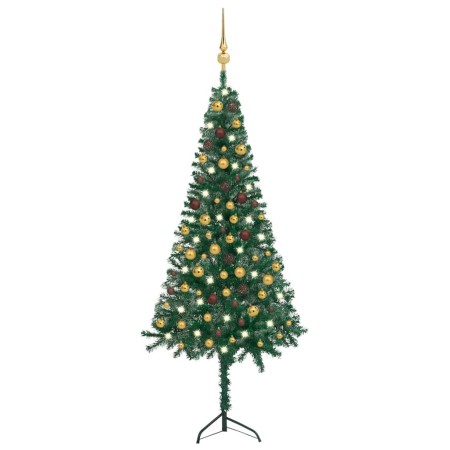 Artificial Christmas tree with LED corner and green balls 180 cm by , Christmas trees - Ref: Foro24-3077944, Price: 60,85 €, ...