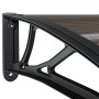 Black polycarbonate door canopy 400x75 cm by , Awnings - Ref: Foro24-153599, Price: 127,30 €, Discount: %