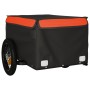 Schwarz-orangefarbener Fahrradanhänger aus Eisen, 30 kg von , Fahrradanhänger - Ref: Foro24-94075, Preis: 73,65 €, Rabatt: %