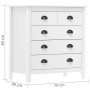 Hill bedside table solid white pine wood 79x40x80 cm by vidaXL, Sideboards - Ref: Foro24-288916, Price: 112,26 €, Discount: %