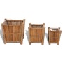 Jardineras con forro de nailon 3 unidades bambú de vidaXL, Maceteros y jardineras - Ref: Foro24-41507, Precio: 75,44 €, Descu...