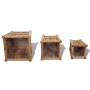 Planters with nylon lining 3 units bamboo by vidaXL, Pots and planters - Ref: Foro24-41507, Price: 75,44 €, Discount: %