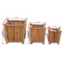 Planters with nylon lining 3 units bamboo by vidaXL, Pots and planters - Ref: Foro24-41507, Price: 75,44 €, Discount: %