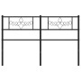 Black metal headboard 140 cm by , Headboards and footboards - Ref: Foro24-355300, Price: 34,99 €, Discount: %