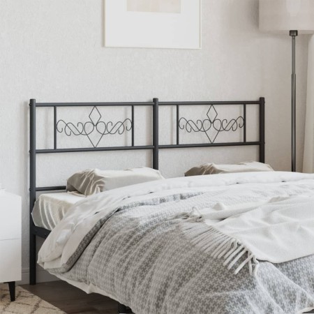 Black metal headboard 120 cm by , Headboards and footboards - Ref: Foro24-355298, Price: 32,99 €, Discount: %