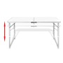 Mesa de camping plegable ajustable con 4 taburetes 120x60 cm de vidaXL, Mobiliario de camping - Ref: Foro24-41328, Precio: 57...