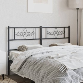 Black metal headboard 160 cm by , Headboards and footboards - Ref: Foro24-355302, Price: 33,34 €, Discount: %