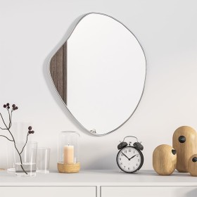 Silver wall mirror 50x40 cm by , Mirrors - Ref: Foro24-348248, Price: 44,75 €, Discount: %