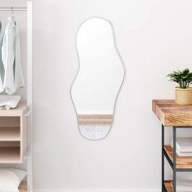 Silver wall mirror 90x40 cm by , Mirrors - Ref: Foro24-348257, Price: 54,99 €, Discount: %