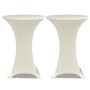 Elastic tablecloth for high table 4 units cream color Ø70 cm by , Covers - Ref: Foro24-279075, Price: 42,31 €, Discount: %