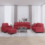 Sofa set with cushions 4 pieces red synthetic leather by , Sofas - Ref: Foro24-3201356, Price: 775,37 €, Discount: %