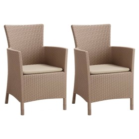 Allibert Garden dining chair 2 pcs Iowa cappuccino 215519 by , Garden chairs - Ref: Foro24-3082792, Price: 175,89 €, Discount: %