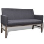 Bank with padded cushion, rubber wood, dark gray fabric by vidaXL, Sofas - Ref: Foro24-241664, Price: 256,94 €, Discount: %