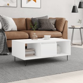 White plywood coffee table 90x50x36.5 cm by , Coffee table - Ref: Foro24-830588, Price: 59,77 €, Discount: %